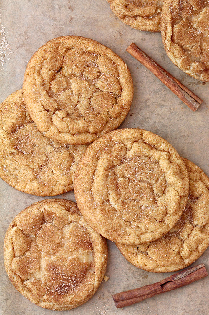 Chewy Brown Butter Snickerdoodle Cookies