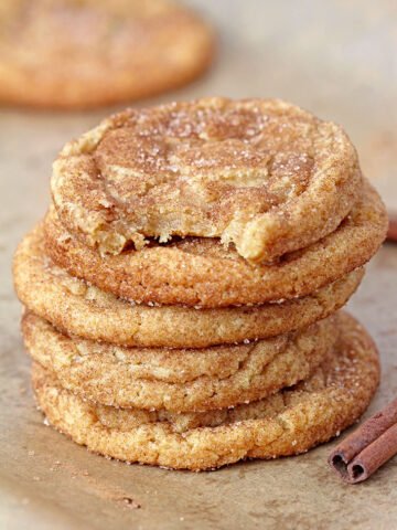 Chewy Brown Butter Snickerdoodle Cookies