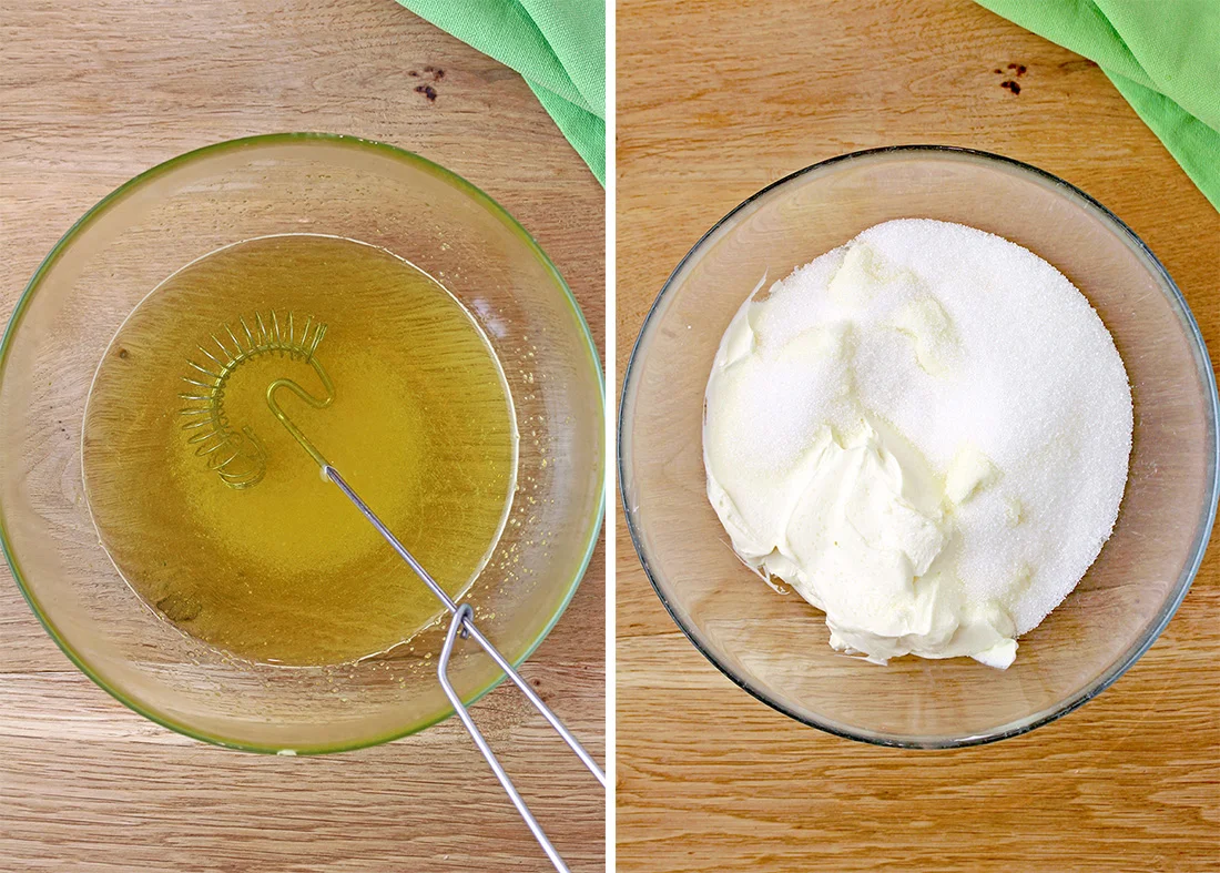 Beat softened cream cheese and sugar in a large bowl using electric mixer, until smooth.