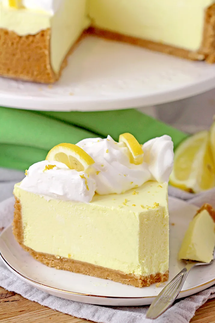 The Easiest Lemon Cheesecake – this no bake recipe with graham cracker crust, creamy cheesecake and lemon jello filling is so quick and easy to make and it’s perfect for Easter or any other holiday, as well as for hot summer days.