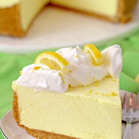 The Easiest Lemon Cheesecake – this no bake recipe with graham cracker crust, creamy cheesecake and lemon jello filling is so quick and easy to make and it’s perfect for Easter or any other holiday, as well as for hot summer days.