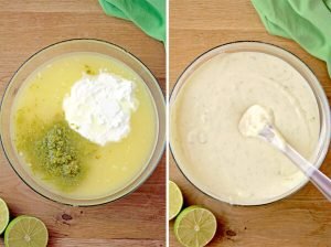 Filling is made with only 4 ingredients, it’s quick and easy - whisk together the ingredients until you get a smooth mixture.