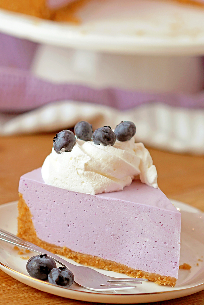 The Easiest Blueberry Cheesecake - this no bake recipe with graham cracker layer and creamy cheesecake with blueberry Jell-O is quick to make and you’ll surely enjoy its incredible taste.