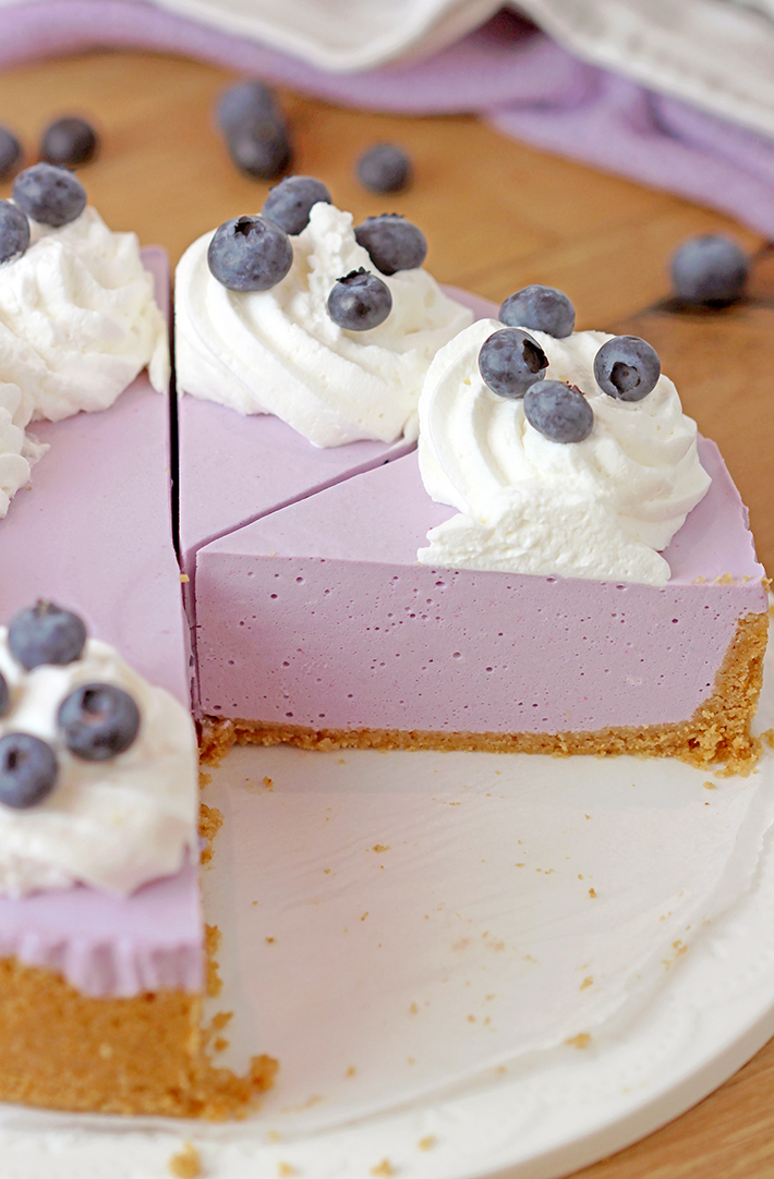 The Easiest Blueberry Cheesecake - this no bake recipe with graham cracker layer and creamy cheesecake with blueberry Jell-O is quick to make and you’ll surely enjoy its incredible taste.