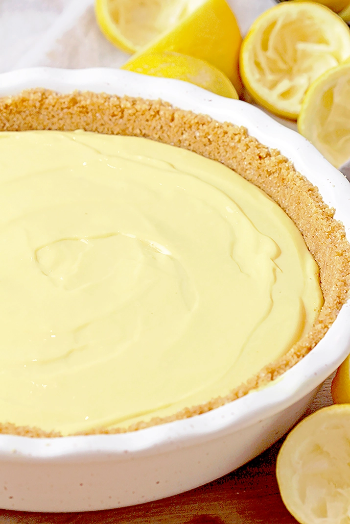 Easy Lemon Pie is a quick and simple recipe for a refreshing lemon pie with a crisp graham cracker crust, creamy filling made with sweetened condensed milk, and a light whipped topping – the perfect dessert for any season, especially spring and summer. I also love making this pie for Easter!