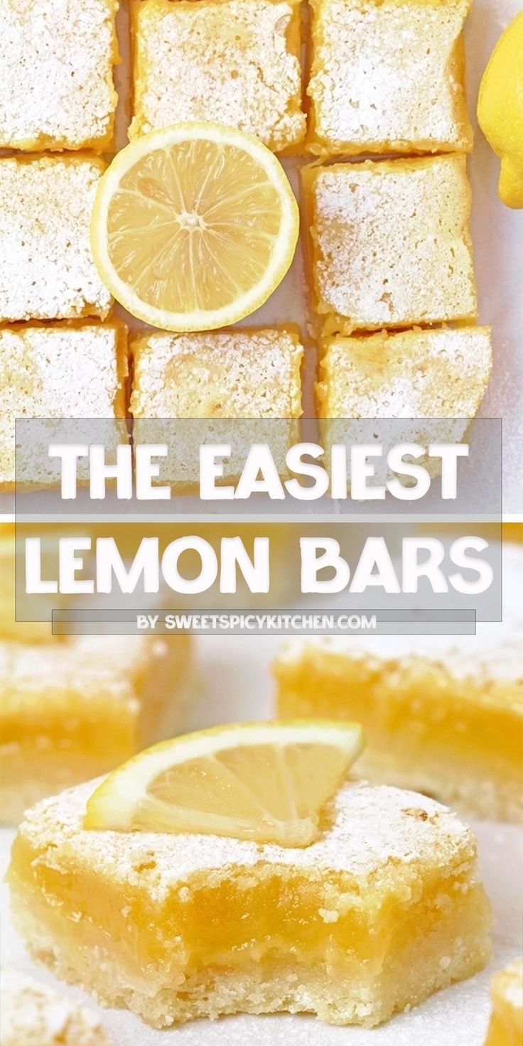 Looking for the perfect Easy lemon bars recipe? These homemade lemon bars with a buttery shortbread crust and tangy lemon filling are the ultimate lemon dessert. Whether you’re craving a quick treat or a dessert, this simple lemon bar recipe is absolutely delicious!