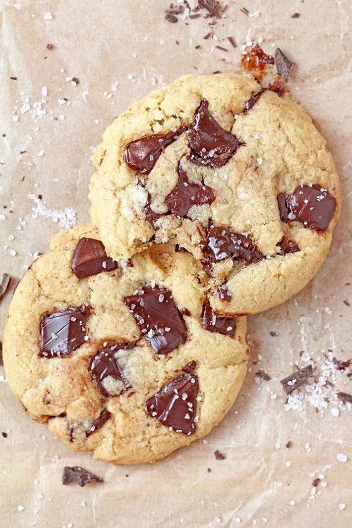 Brown Butter Chocolate Chunk Cookies – soft and gooey inside, crispy on the outside, with chunks of chocolate and brown butter that gives them a rich, nutty flavor and a touch of salt — these cookies are, in a word, perfect. 