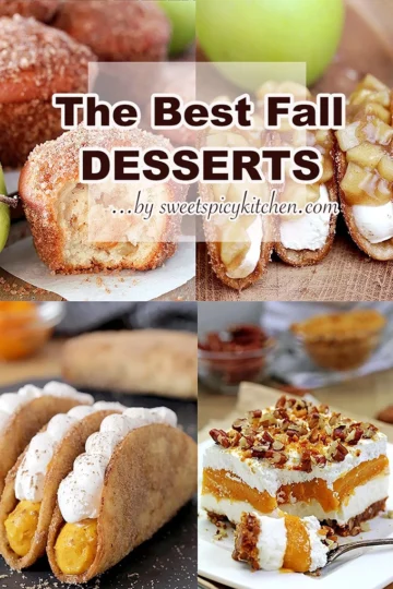 Looking for delicious FALL DESSERT? Here are 8 the best fall desserts ever – perfect way to start your fall day with these delicious desserts. From apple tacos, muffins, truffles to pumpkin lush, cookies, there are plenty of fall desserts to choose..