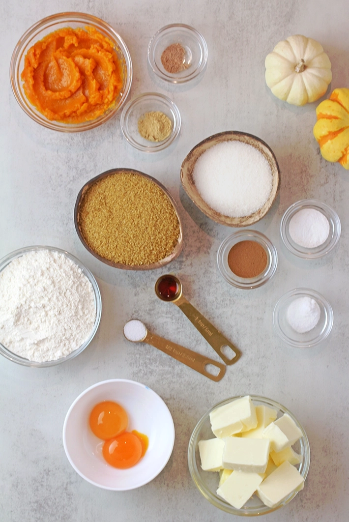 Necessary ingredients for Brown Butter Pumpkin Snickerdoodles: