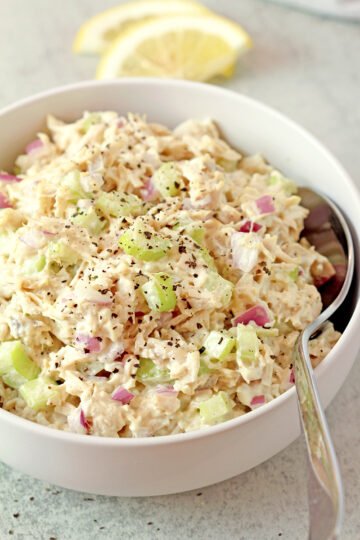 This Classic Chicken Salad is a quick and easy, high-protein meal that's perfect for lunch, a light dinner, or as a filling for sandwiches, wraps, or croissants.