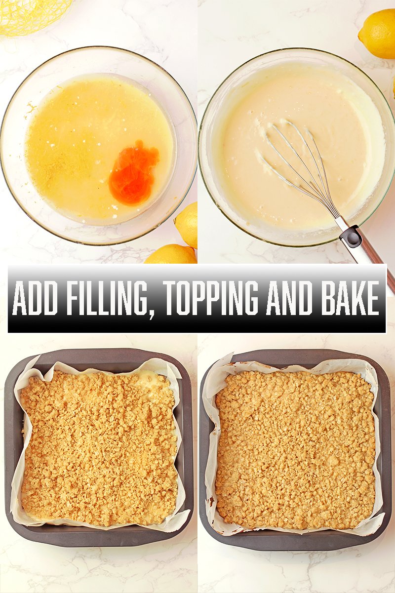 These Bars have a buttery oat shortbread crust, a creamy fresh lemon filling made with sweetened condensed milk, and a rich crumb topping that bakes up golden and crisp. They’re the ultimate easy lemon dessert for spring and summer — perfect for Easter, Mother’s Day, BBQs, potlucks, or anytime you’re craving something bright and refreshing.