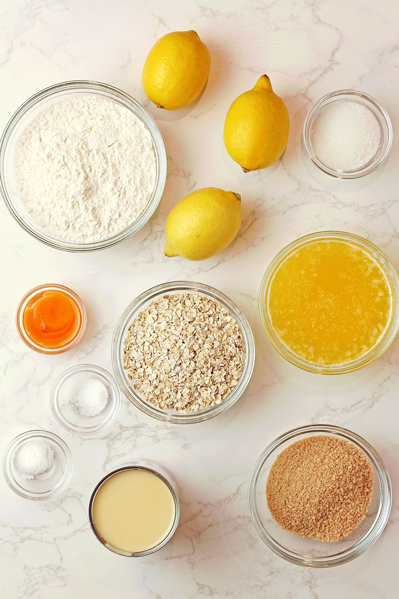 These Easy Lemon Crumb Bars have a buttery oat shortbread crust, a creamy fresh lemon filling made with sweetened condensed milk, and a rich crumb topping that bakes up golden and crisp. They’re the ultimate easy lemon dessert for spring and summer — perfect for Easter, Mother’s Day, BBQs, potlucks, or anytime you’re craving something bright and refreshing.