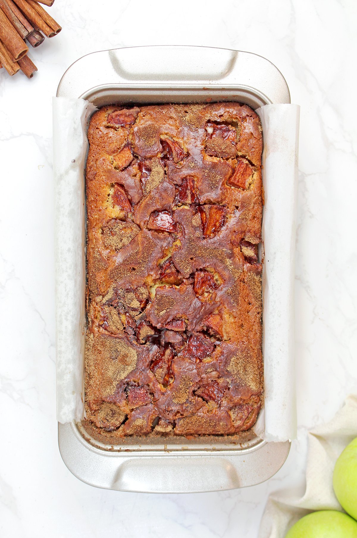 Step 5 - Baking in a 9x5-inch loaf pan.